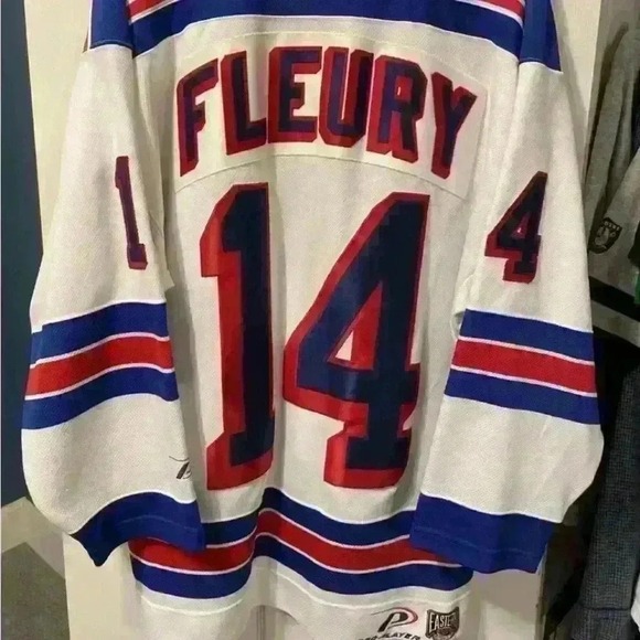 Vintage New York Rangers Jersey Fleury #14 Embroidered CCM Size Small - Picture 9 of 10